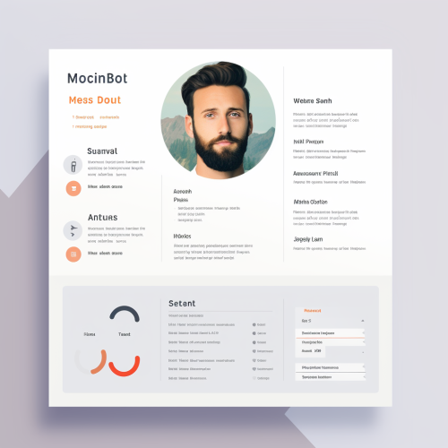 Modern, beautiful profile page design for memorials website.