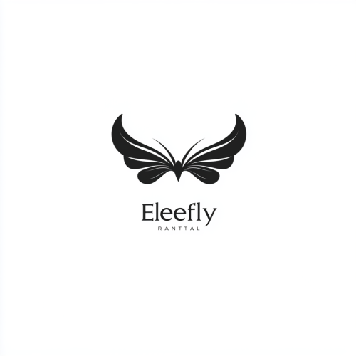 Modern Elefly Logo Design Professional Rental Company