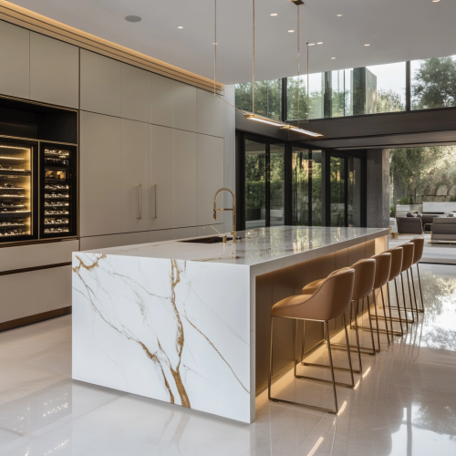 Modern Hollywood Mansion Kitchen with Luxurious Features