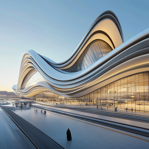 Modern Railway Station Renovation Inspired by Zaha Hadid