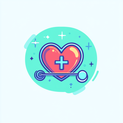 Modern health icon in calming colors