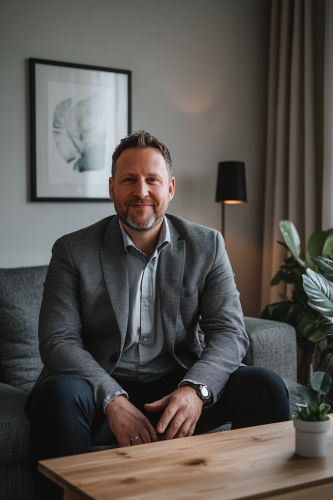 Modern living room in Poland with cozy ambiance