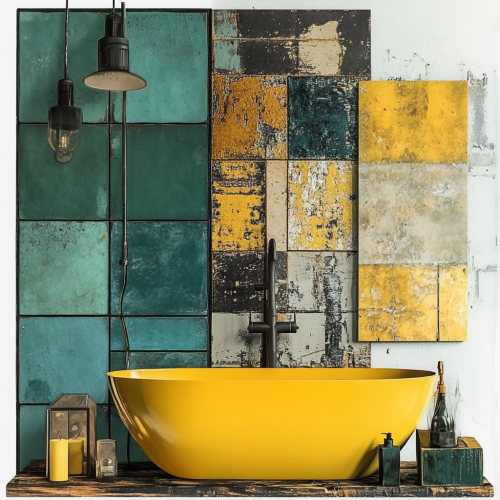 Moodboard of industrial buildings and railroad theme