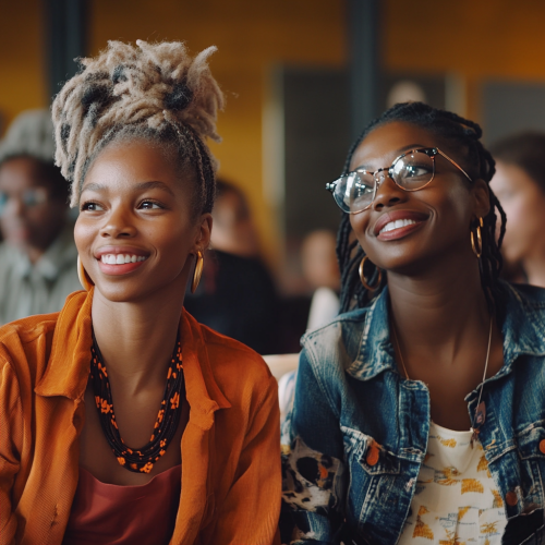 Mother and daughter celebrate menarche at workshop.