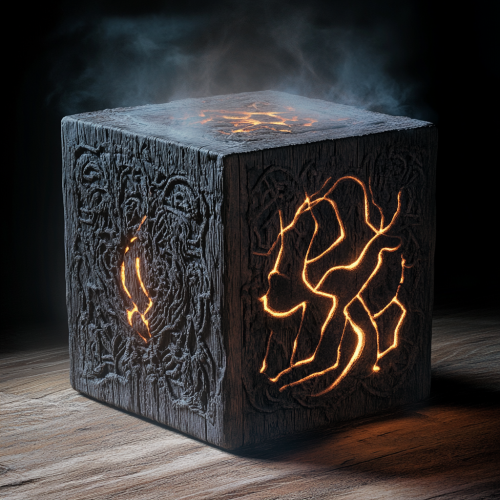 Mysterious Pandora's Box: Ancient, Glowing, Engraved