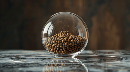 Mystique Kampot Peppercorns in Glass Orb Display
