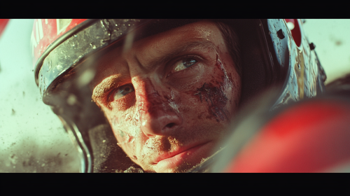 NASCAR driver crashes, hits steering wheel with chin.