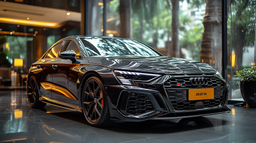 Neat particles on modified Audi S3 2025 bumper