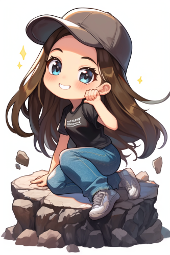 Never Give Up, Fashionable Kawaii Girl Falls