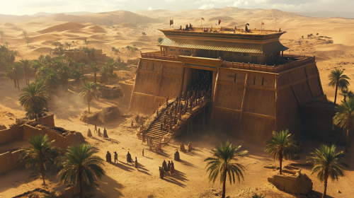 Noah and His Family Enter the Enormous Ark