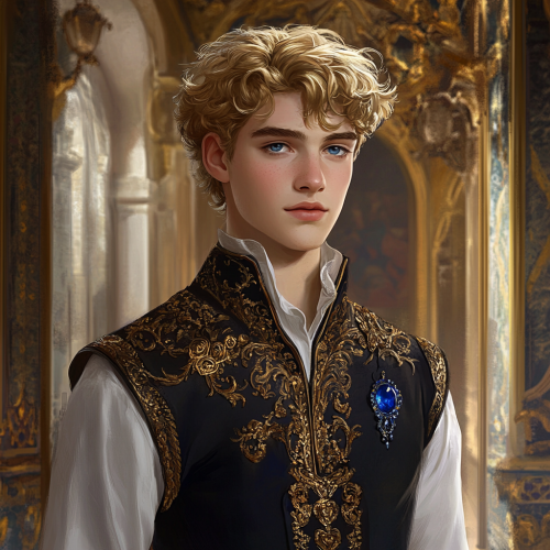 Nobleman in Opulent Palace: A Regal Portrait