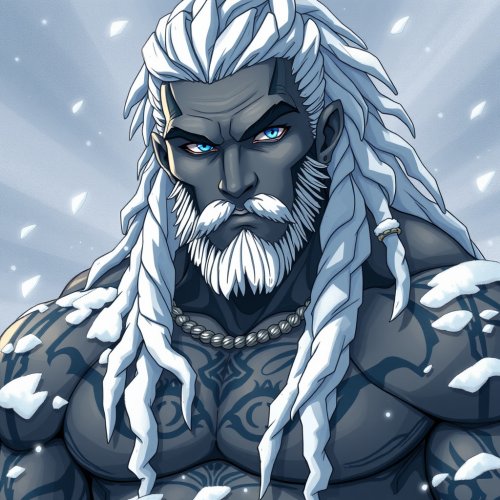 Nordic Goliath with Tattoos in Snowy Dungeon