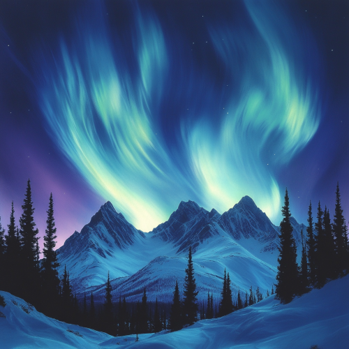 Northern lights in Svalbard