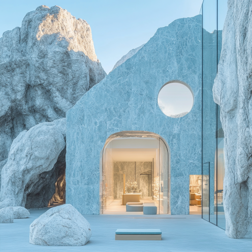 Off-White Logo on Luxury Retail Space Exterior Image