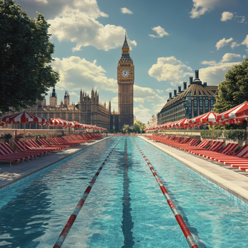 Olympic Style Pool Near Big Ben, London 