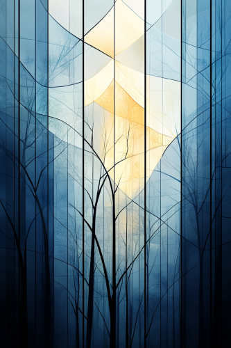 Organic architecture in a hypermodern metropolis with Cyber Blue. Organic architecture in a hypermodern metropolis with Cyber Blue.