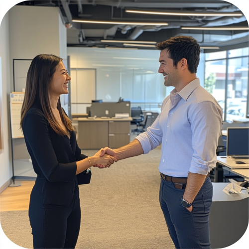 Partnership and Collaboration in Modern Office Setting