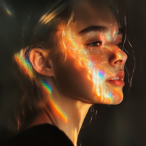 People Underground Discovering Beautiful Rainbow Outside