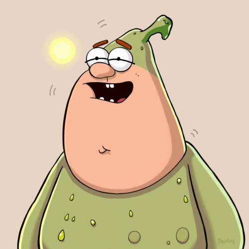 Peter Griffin Transforms Into a Pickle Cartoon