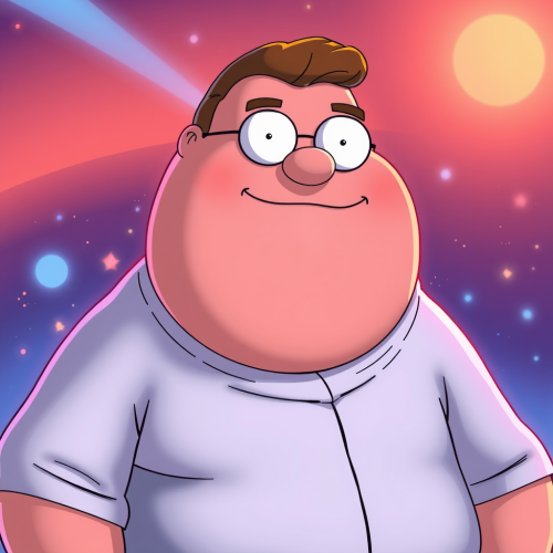 Peter Griffin in a Futuristic Setting