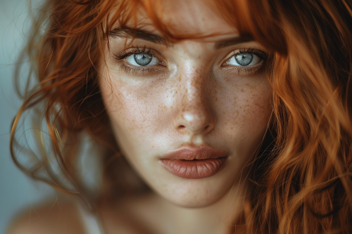 Photorealistic photo of adult woman in neutral tones. Photorealistic photo of adult woman in neutral tones.