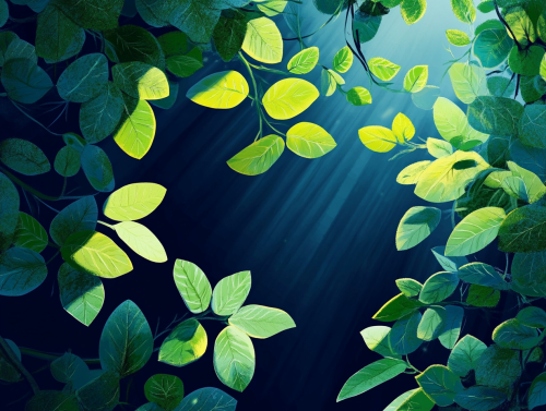 Photosynthesis Process in Vibrant Digital Art