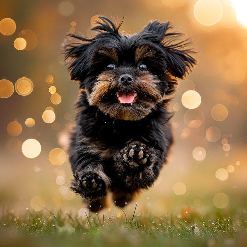 Pixar puppy running on grass towards camera. Pixar puppy running on grass towards camera.