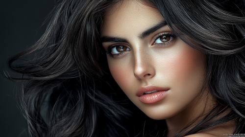 Portrait of 25-year-old Persian girl with dark eyes