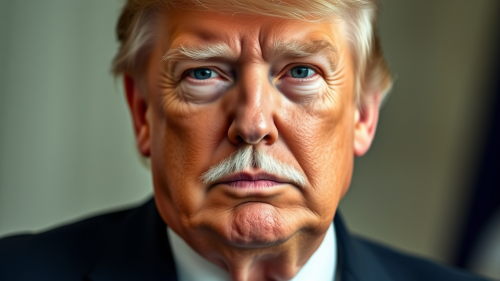 Portrait of Donald Trump with white beard. Portrait of Donald Trump with white beard.