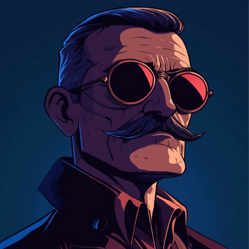 Portrait of Serious Canadian Man in Rockabilly Style