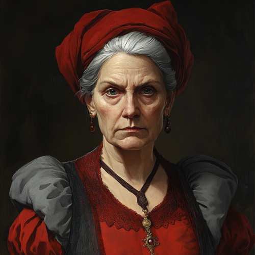 Portrait of Severe Old Lady in Renaissance Style Portrait of Severe Old Lady in Renaissance Style