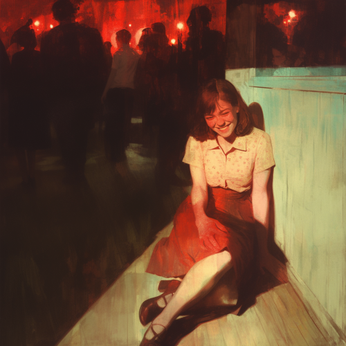 Portrait of Tired, Blissful Country Girl Cheers