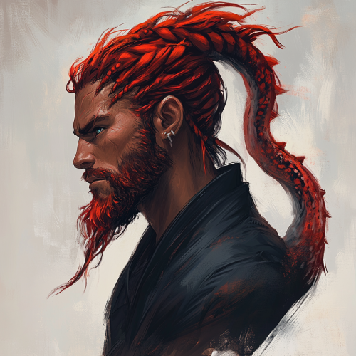 Portrait of a Half Dragon Rogue