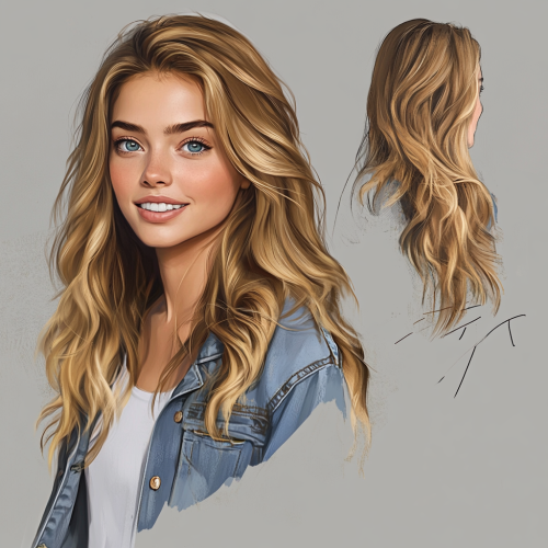 Portrait of a Happy Young Woman Character