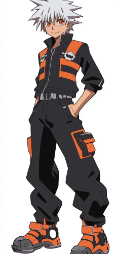 Powerful AntiHero Chakra Energy in Toei Animation Style