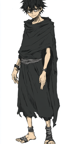 Powerful hero with Chakra Energy, Horror Style, Toei Animation