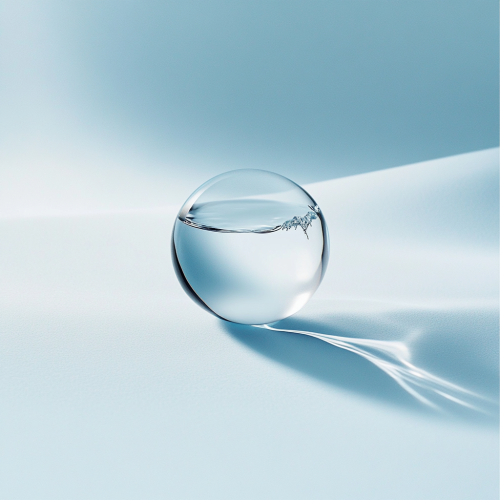 Pristine glass sphere with crack in soft colors aesthetic.