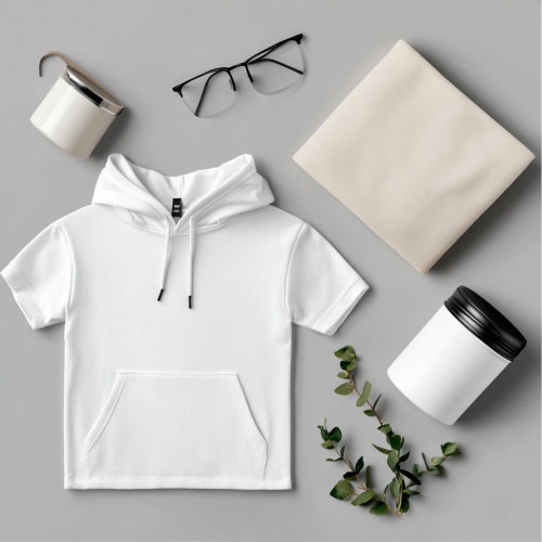 Professional blank clothing and mug mockup bundle image
