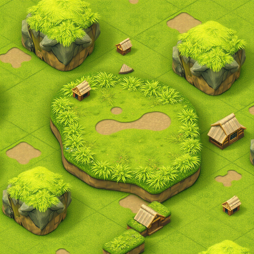Realistic Grass Tiles for Ultra-Detailed Videogame Plains