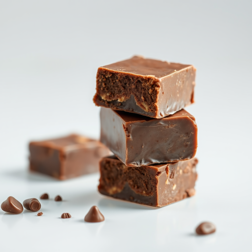 Realistic Homemade Crunchy Fudge in High Definition