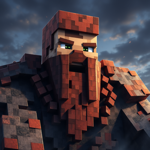 Realistic Titan Steve in Minecraft