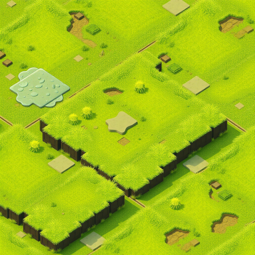 Realistic Ultra-Detailed Grass Game Tiles
