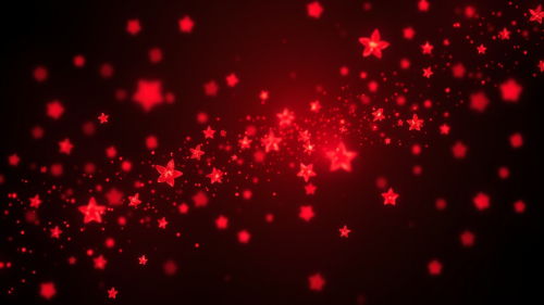 Red Spirit Blossoms Glowing on Black Background