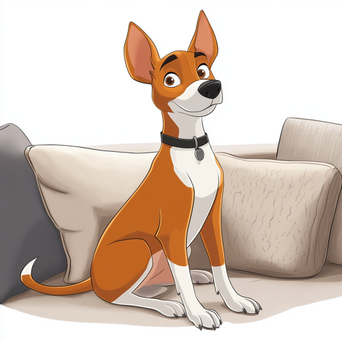 Relaxed Pixar Disney Style Dog on Couch
