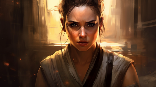 Rey's Determined Journey: Desert Portrait of Hope