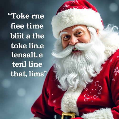 Santa Claus Displaying a Humorous Quote