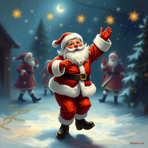 Santa Claus Enjoying a Dance