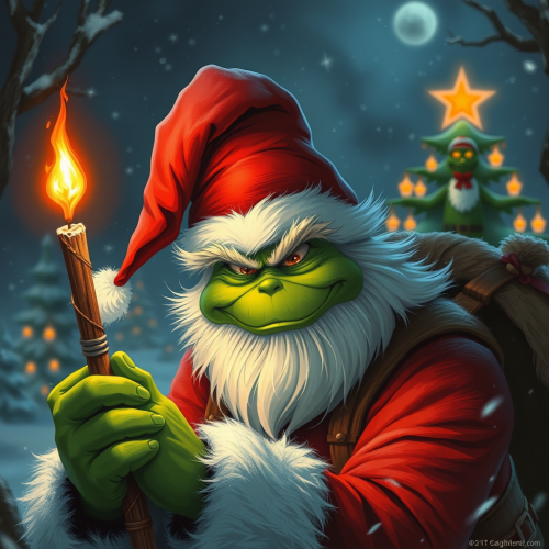 Santa Clause as the Grinch in War