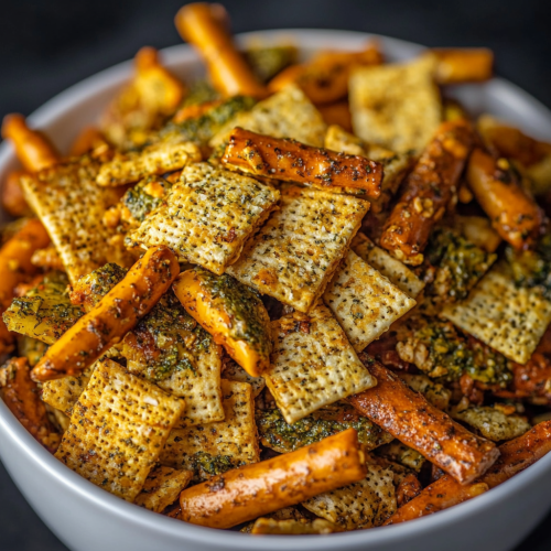 Savory Dill Pickle Chex Mix Bowl