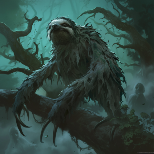 Scary Sloth: Haunting Creature of the Dark Forest